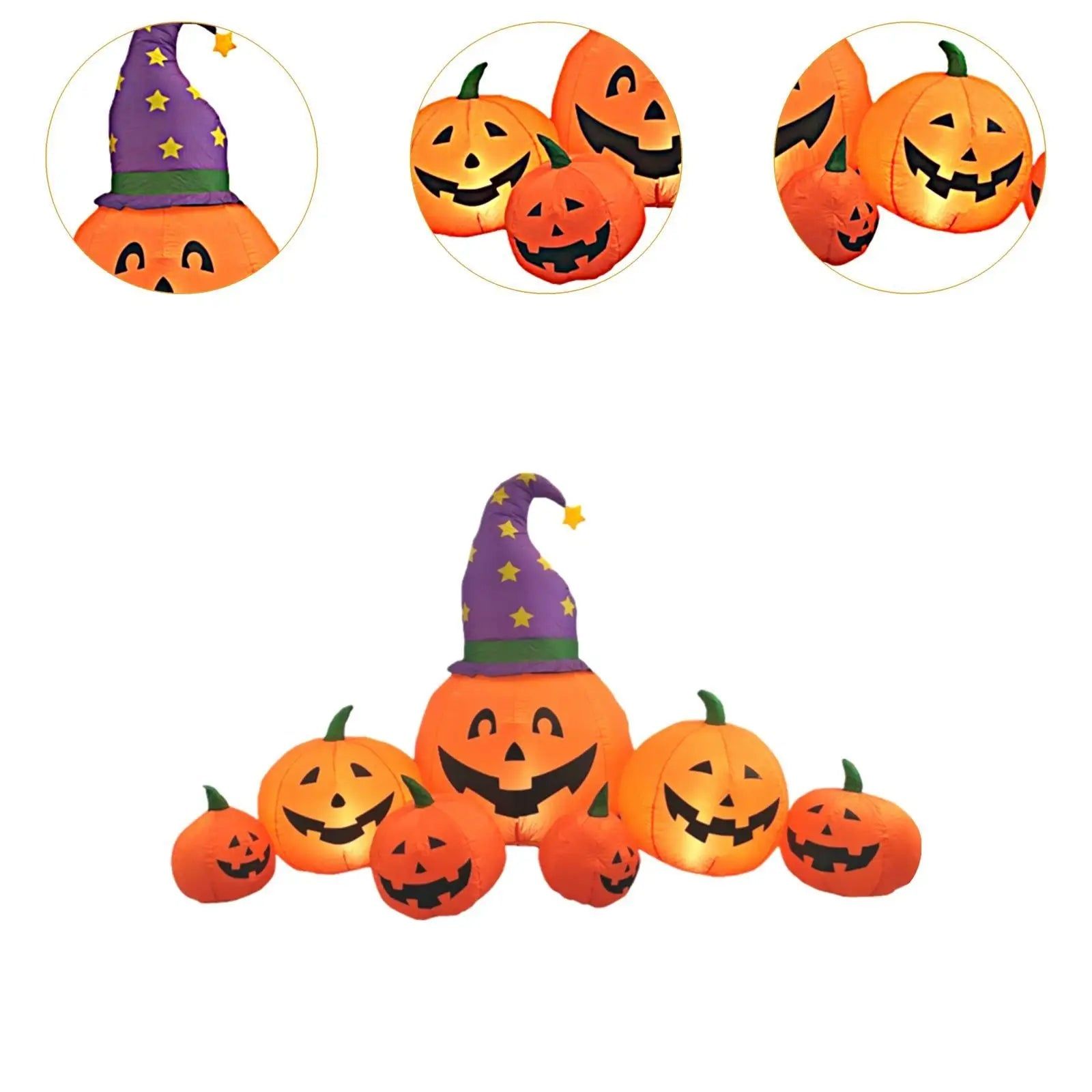 image-NNEOBA 8ft Halloween Inflatable Pumpkin with LED Lights