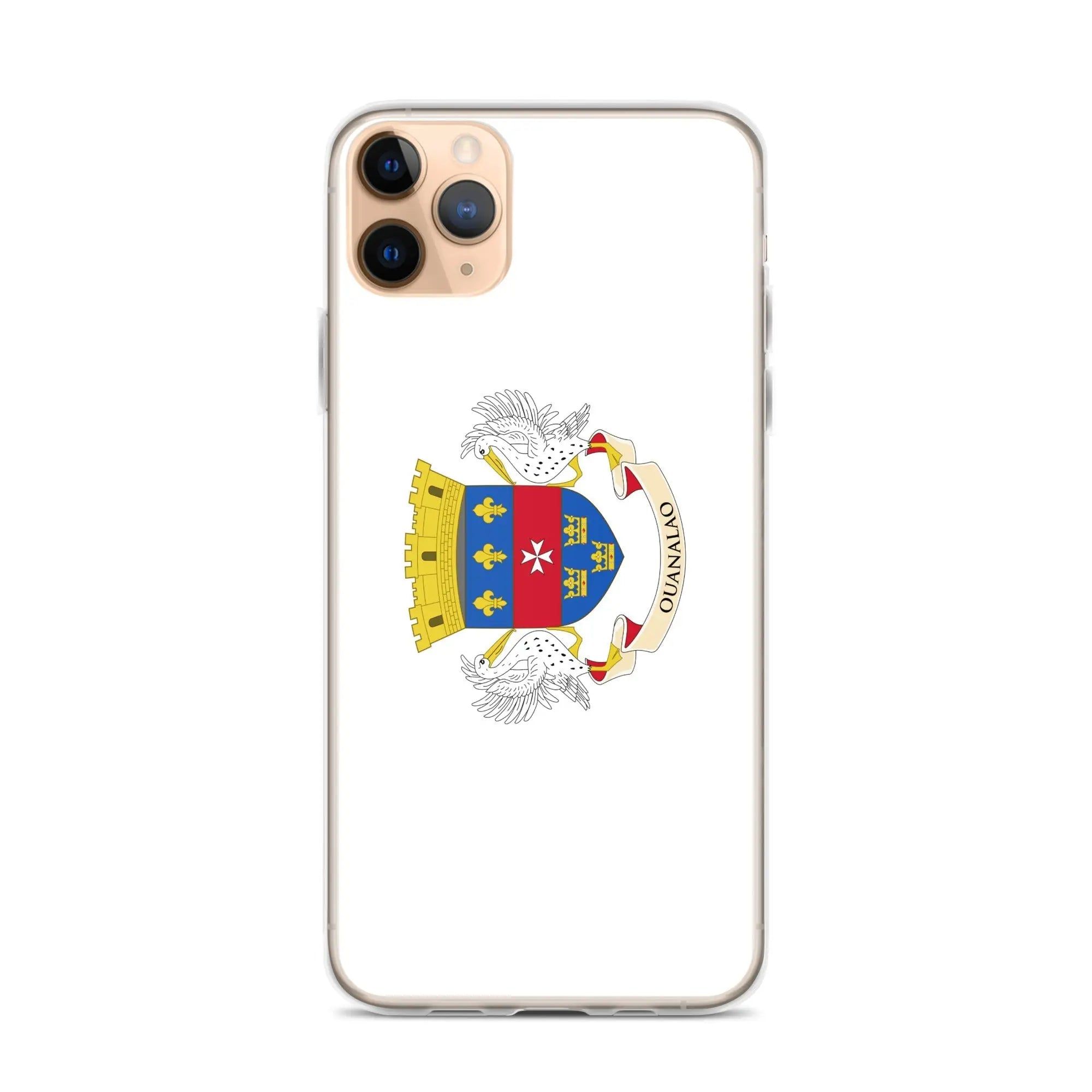 image-iPhone Case Saint-Barthélemy Flag - Clear TPU with Kickstand 