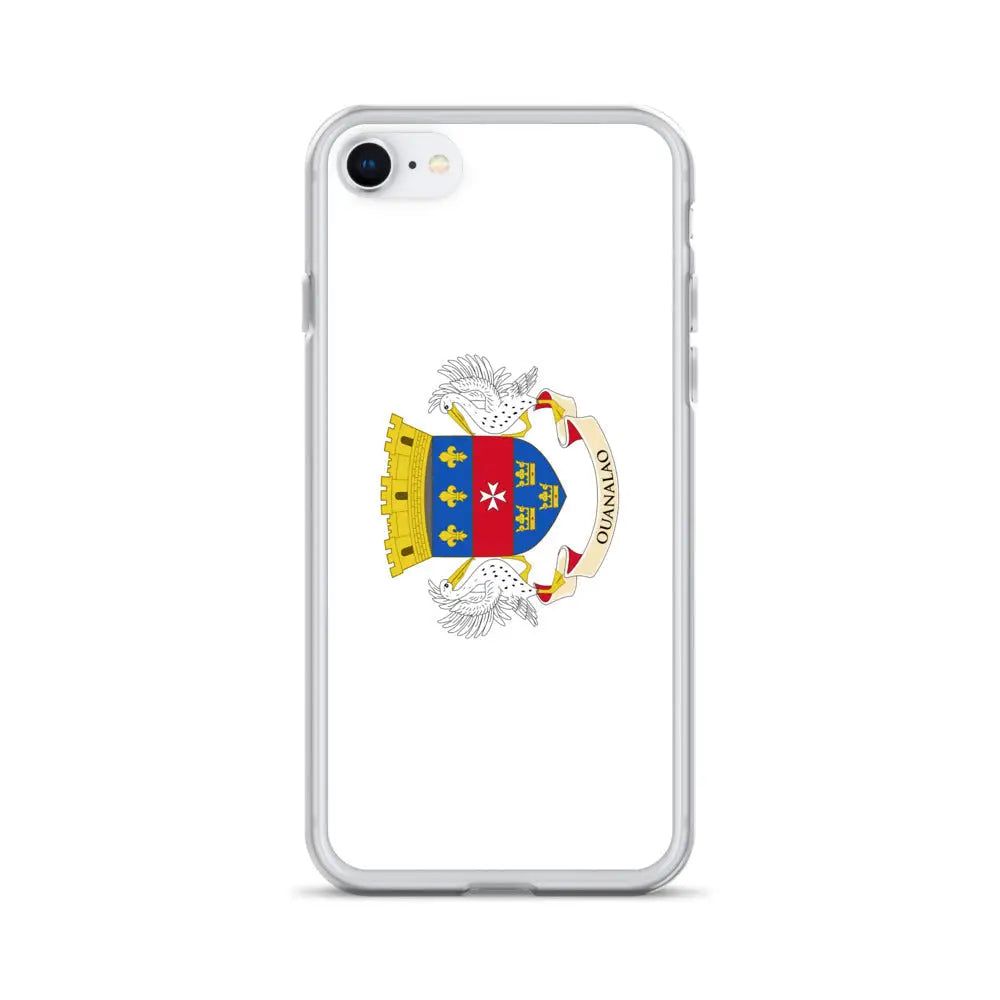 image-iPhone Case Saint-Barthélemy Flag - Clear TPU with Kickstand 