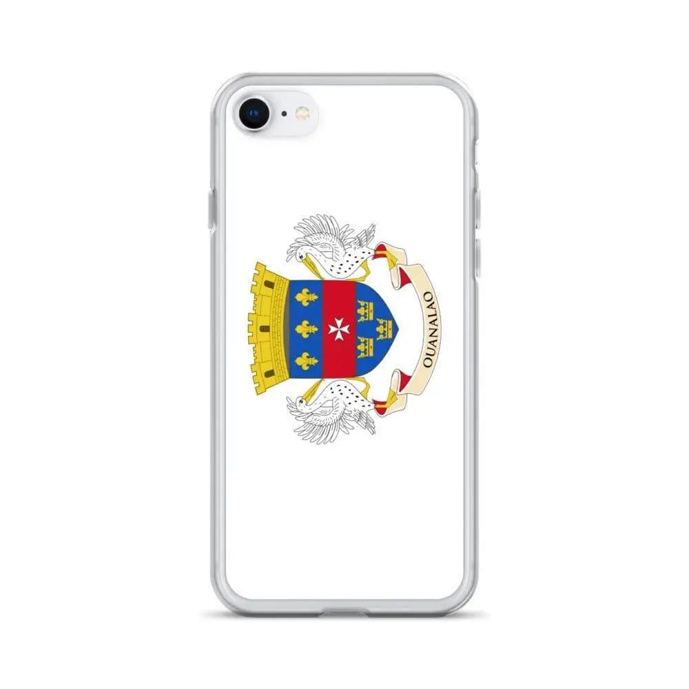 image-iPhone Case Saint-Barthélemy Flag - Clear TPU with Kickstand 
