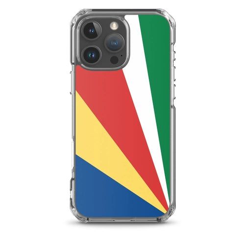 image-Seychelles Flag iPhone Case - Soft TPU Shock-Resistant with Stand