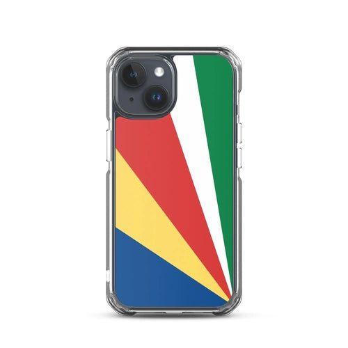 image-Seychelles Flag iPhone Case - Soft TPU Shock-Resistant with Stand