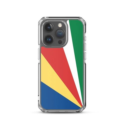 image-Seychelles Flag iPhone Case - Soft TPU Shock-Resistant with Stand