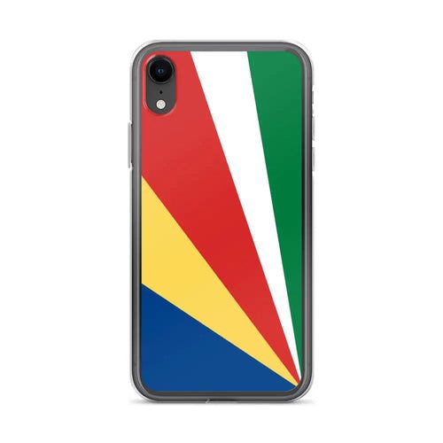 image-Seychelles Flag iPhone Case - Soft TPU Shock-Resistant with Stand