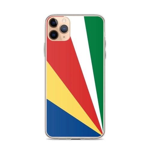 image-Seychelles Flag iPhone Case - Soft TPU Shock-Resistant with Stand