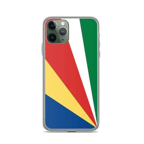 image-Seychelles Flag iPhone Case - Soft TPU Shock-Resistant with Stand