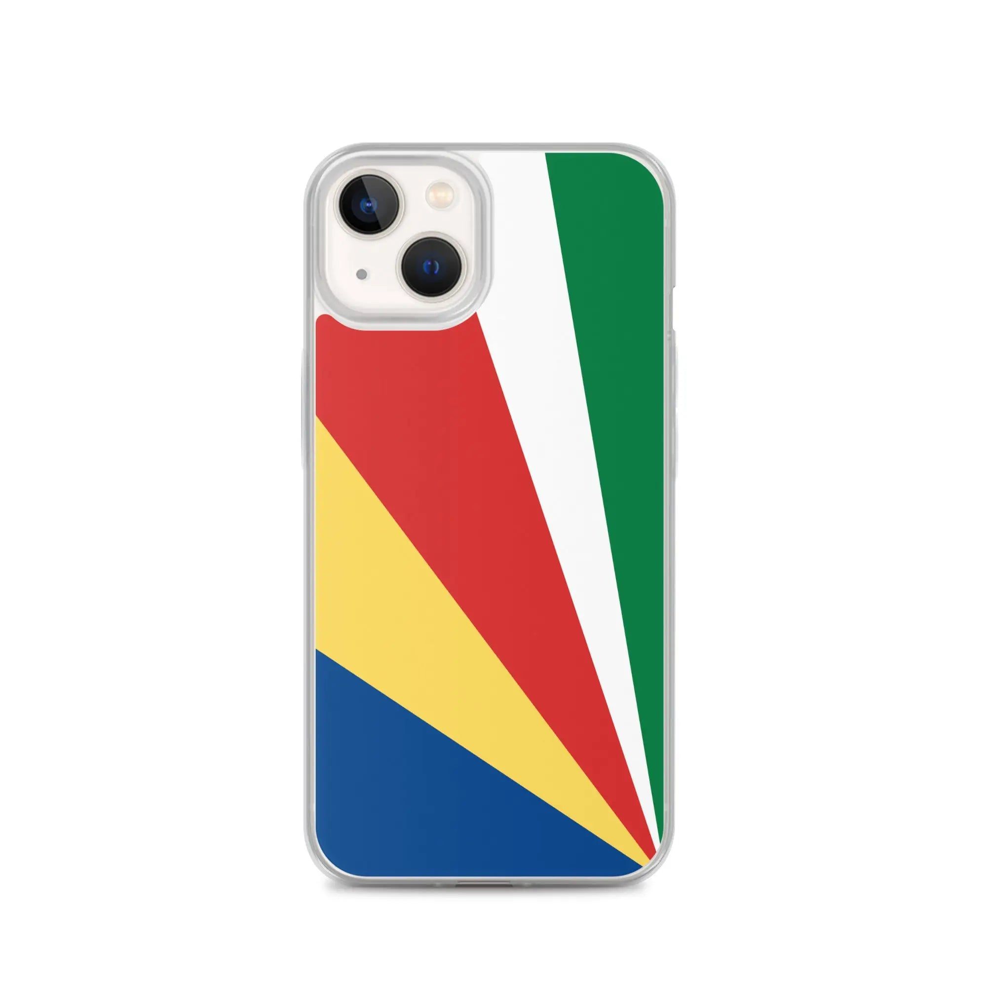 image-Seychelles Flag iPhone Case - Soft TPU Shock-Resistant with Stand