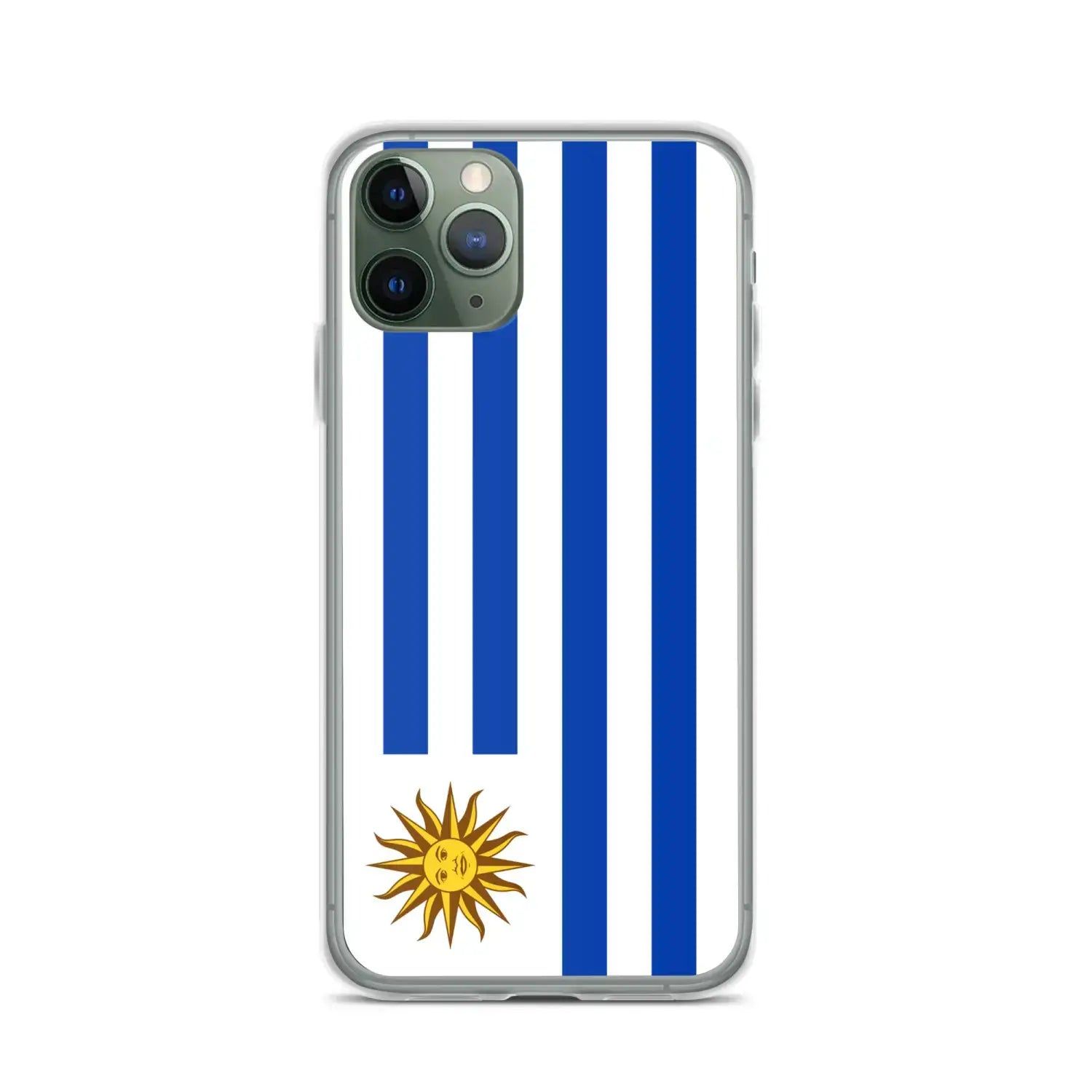 image-Uruguay Flag iPhone Case - Soft TPU Shockproof with Stand 