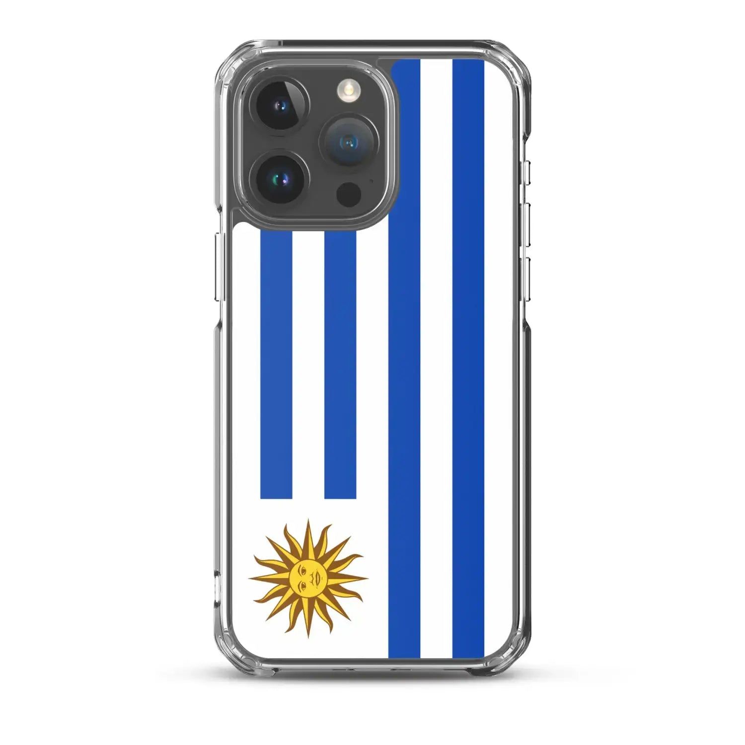 image-Uruguay Flag iPhone Case - Soft TPU Shockproof with Stand 