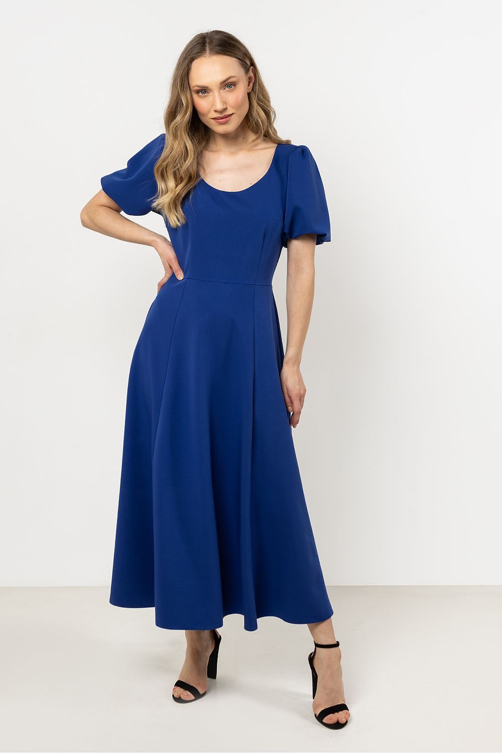 image-Awama Fitted Daydress with Flared Skirt