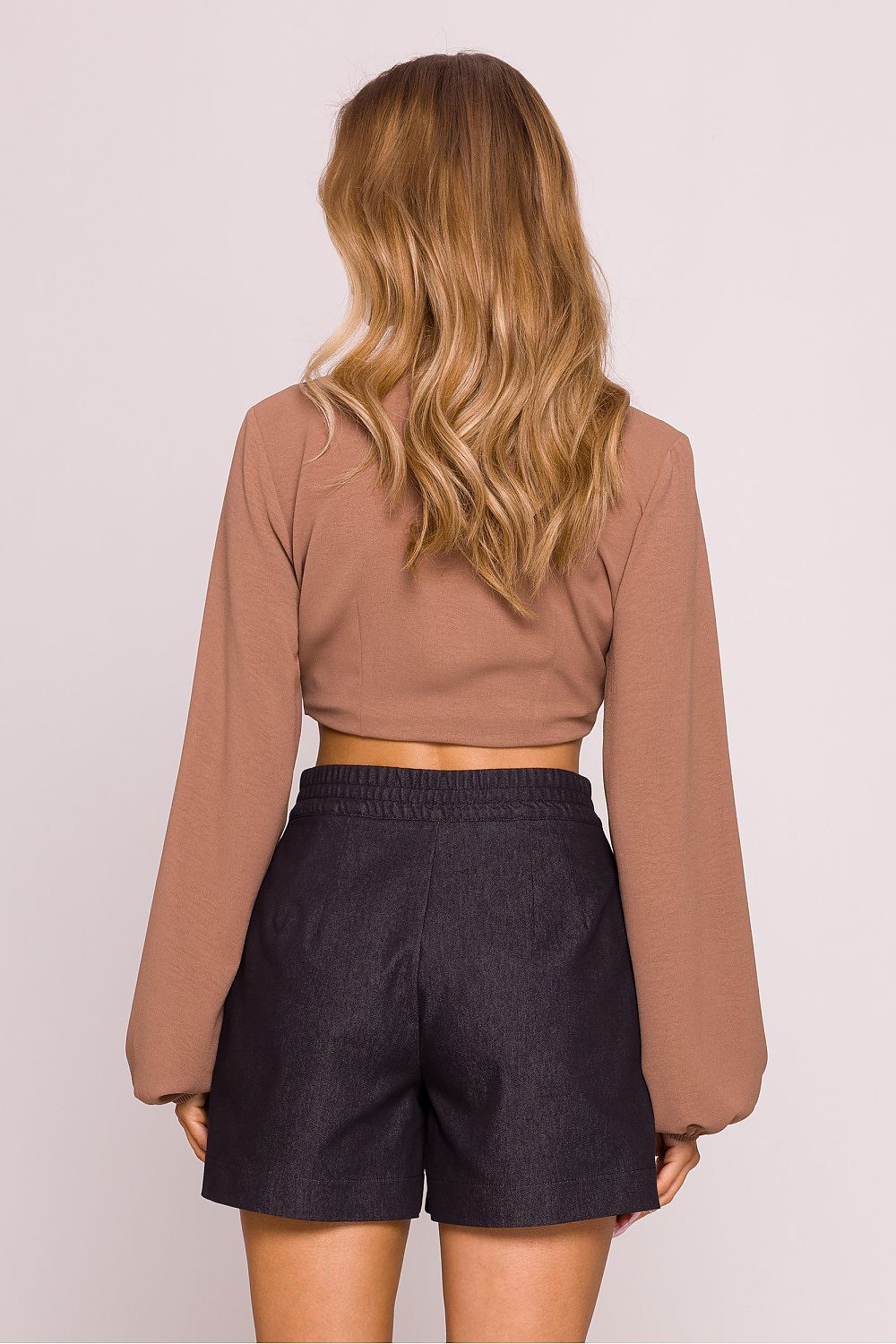 image-Moe High-Waisted Cotton Shorts