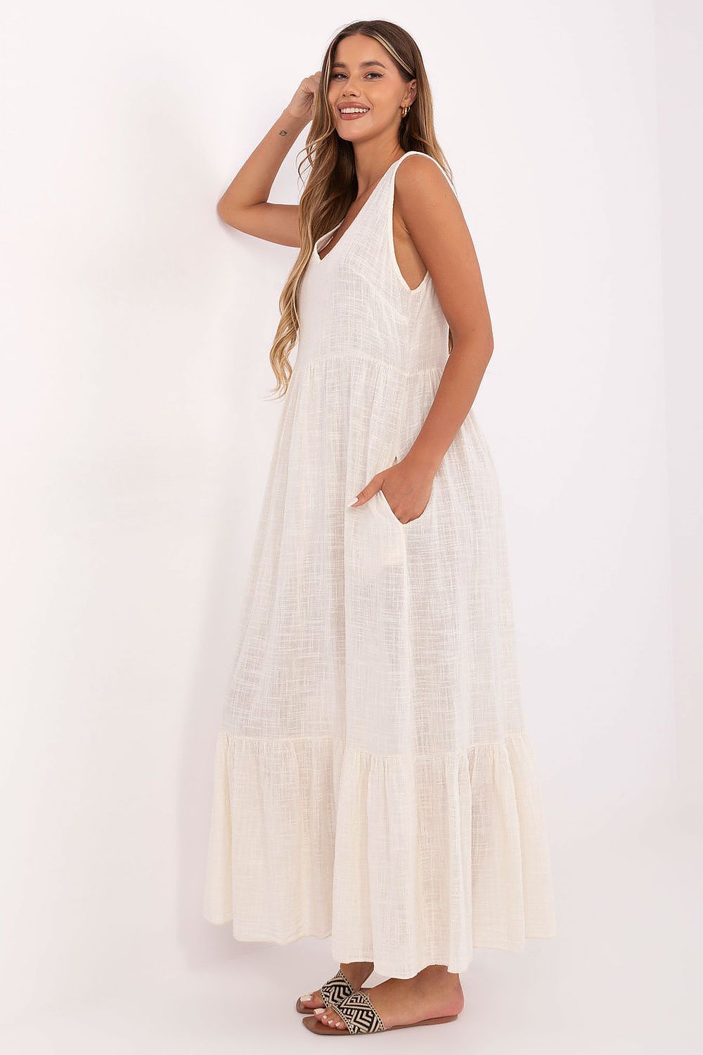 image-Bella Cotton Summer Dress with Pockets