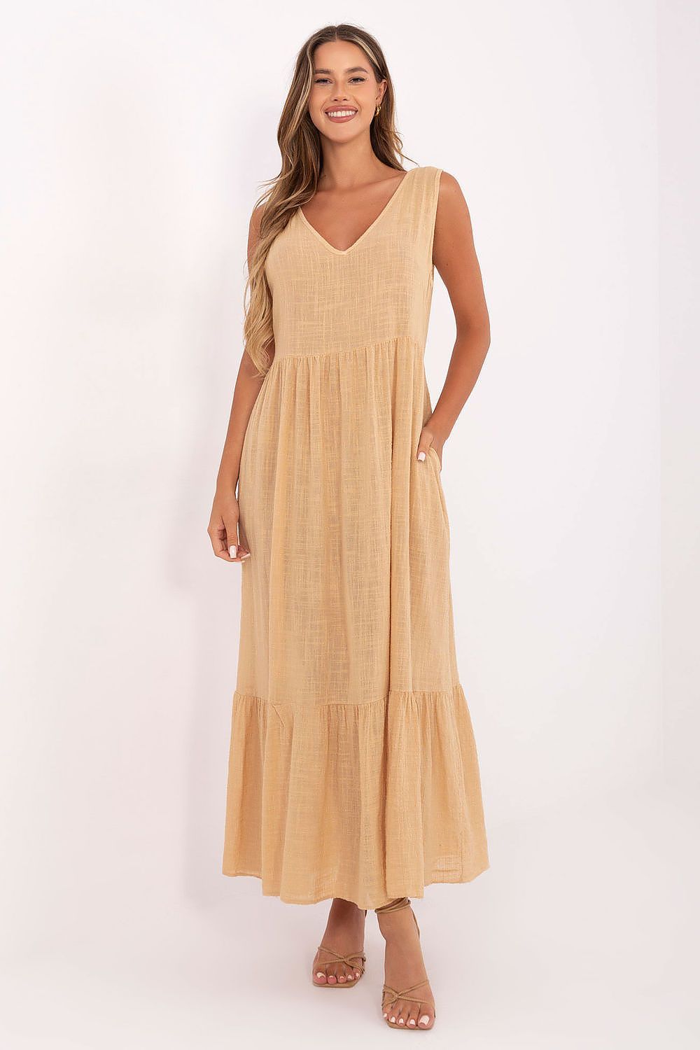 image-Bella Cotton Summer Dress with Pockets