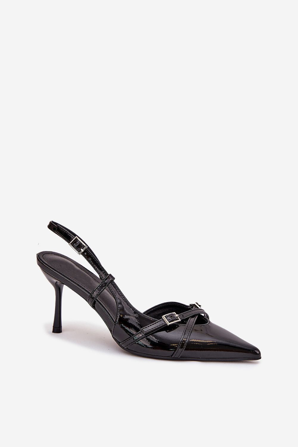 image-Women's Open Heel Stiletto Pumps with Straps 