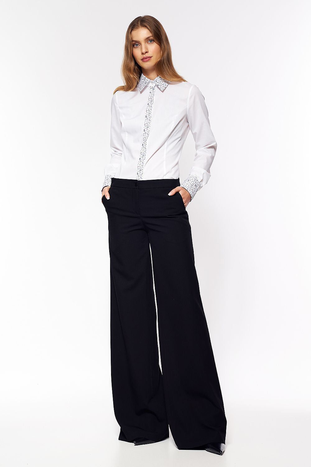 image-Long sleeve shirt Nife white patterned