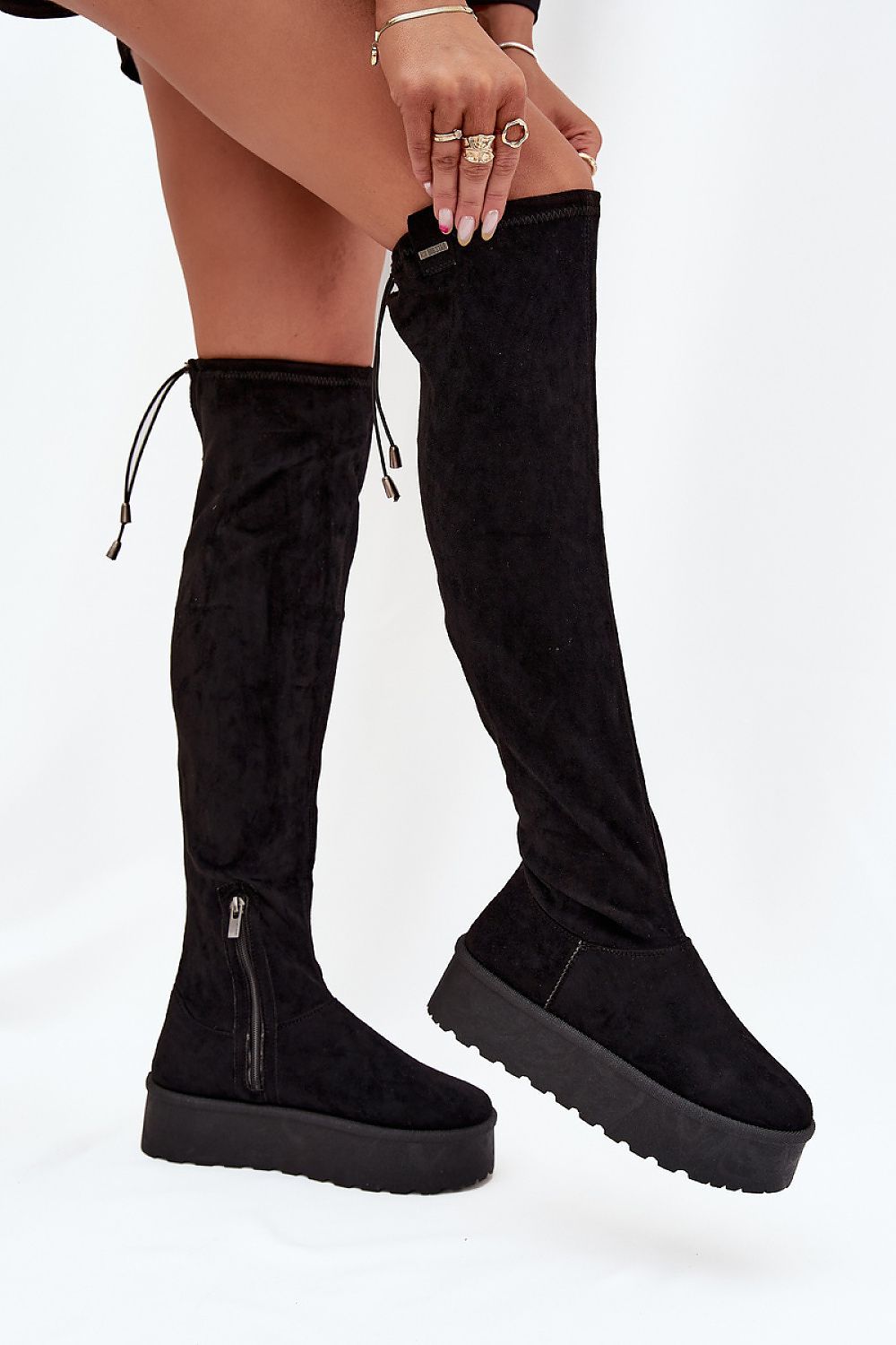 image-Big Star Thigh-High Platform Boots Women