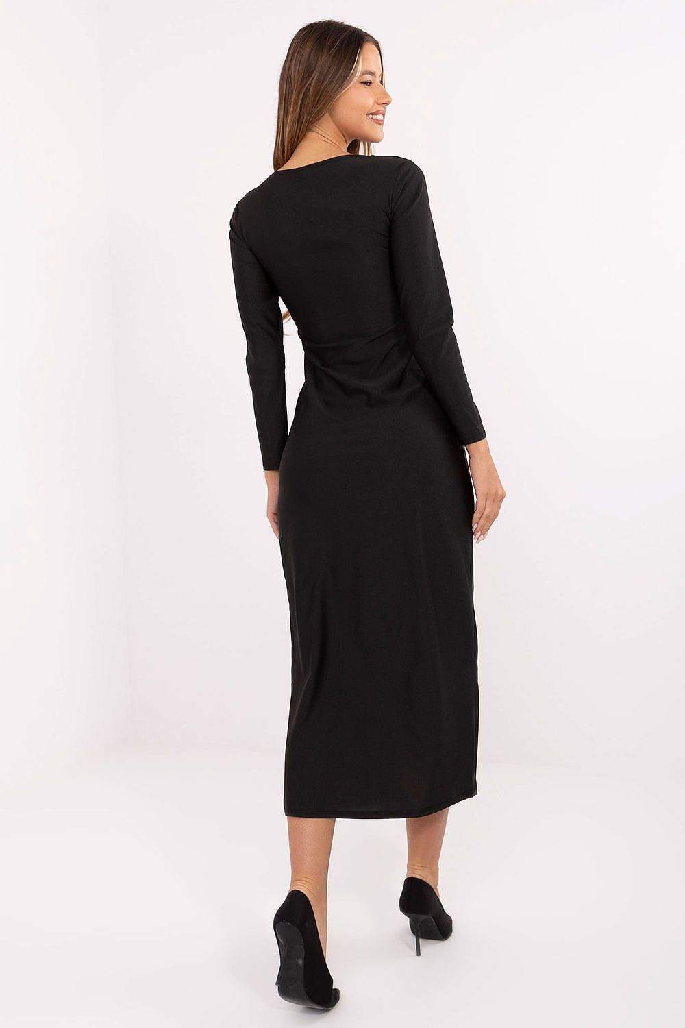 image-Italy Moda Viscose Pencil Evening Dress Midi