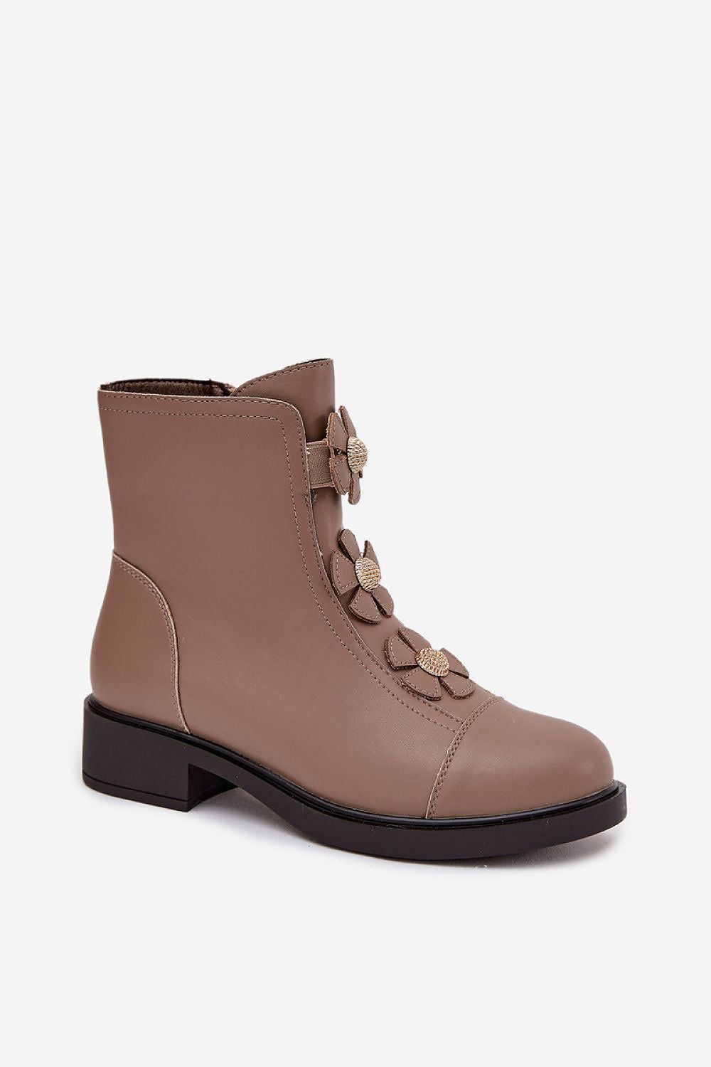 image-Jezzi Women's Ankle Boots Leather Zipper