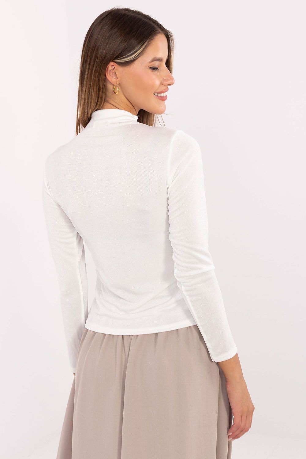 image-Blouse Rue Paris Women's Turtleneck Long Sleeve