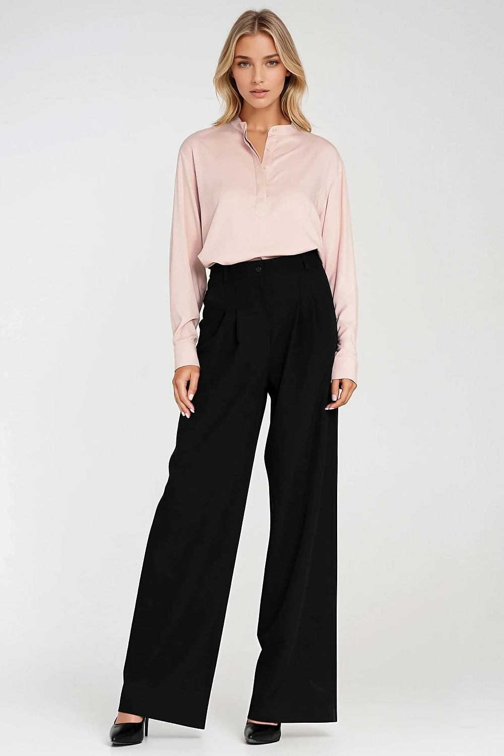 image-Women's High-Waist Wide Leg Trousers Nife