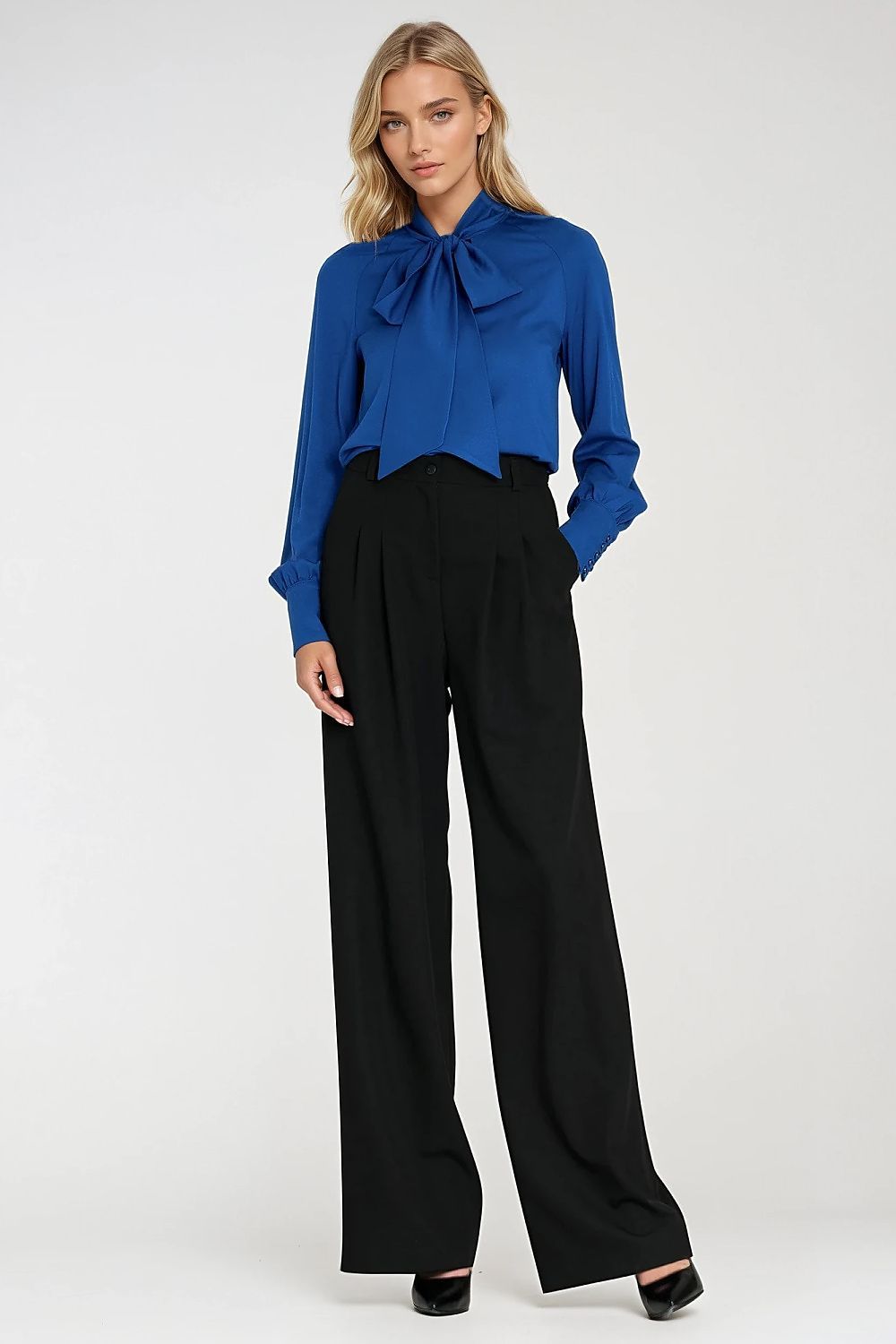 image-Women's High-Waist Wide Leg Trousers Nife