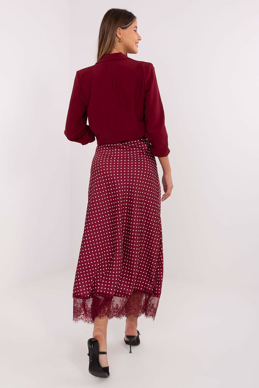 image-Skirt Rue Paris Midi Polka Dot
