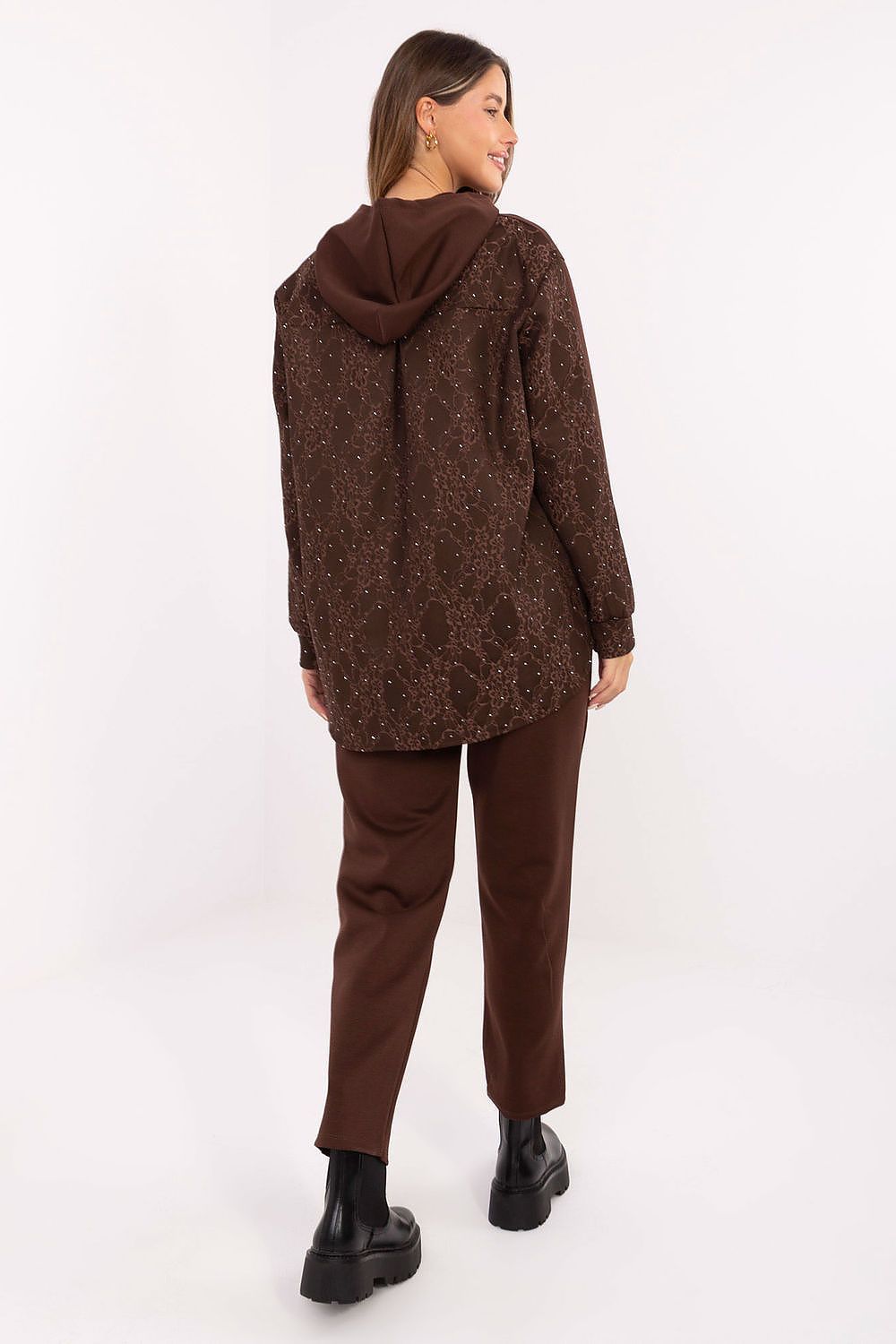 image-Women's Hoodie and Pants Set Viscose Blend
