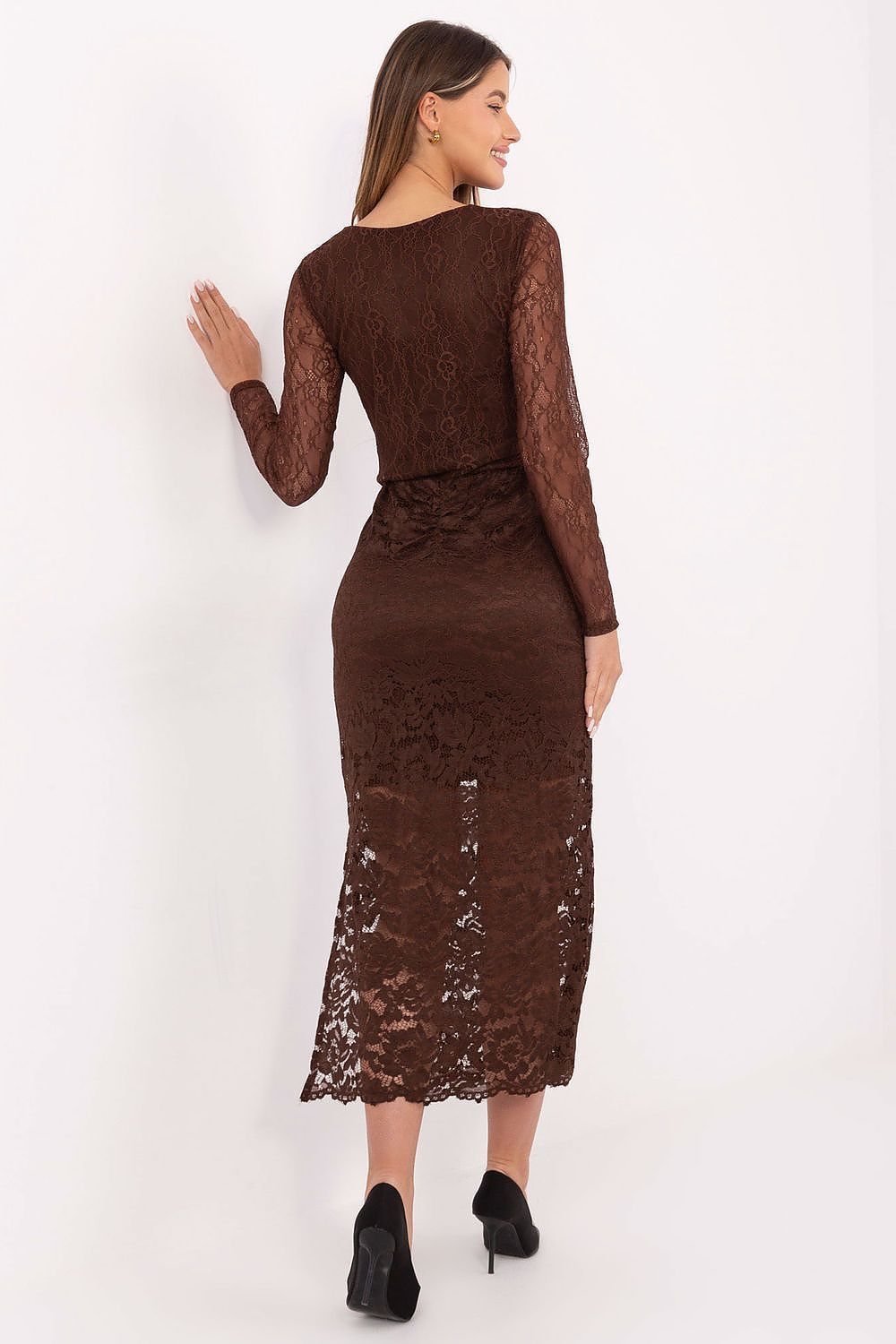 image-Lace Midi Skirt Italy Moda