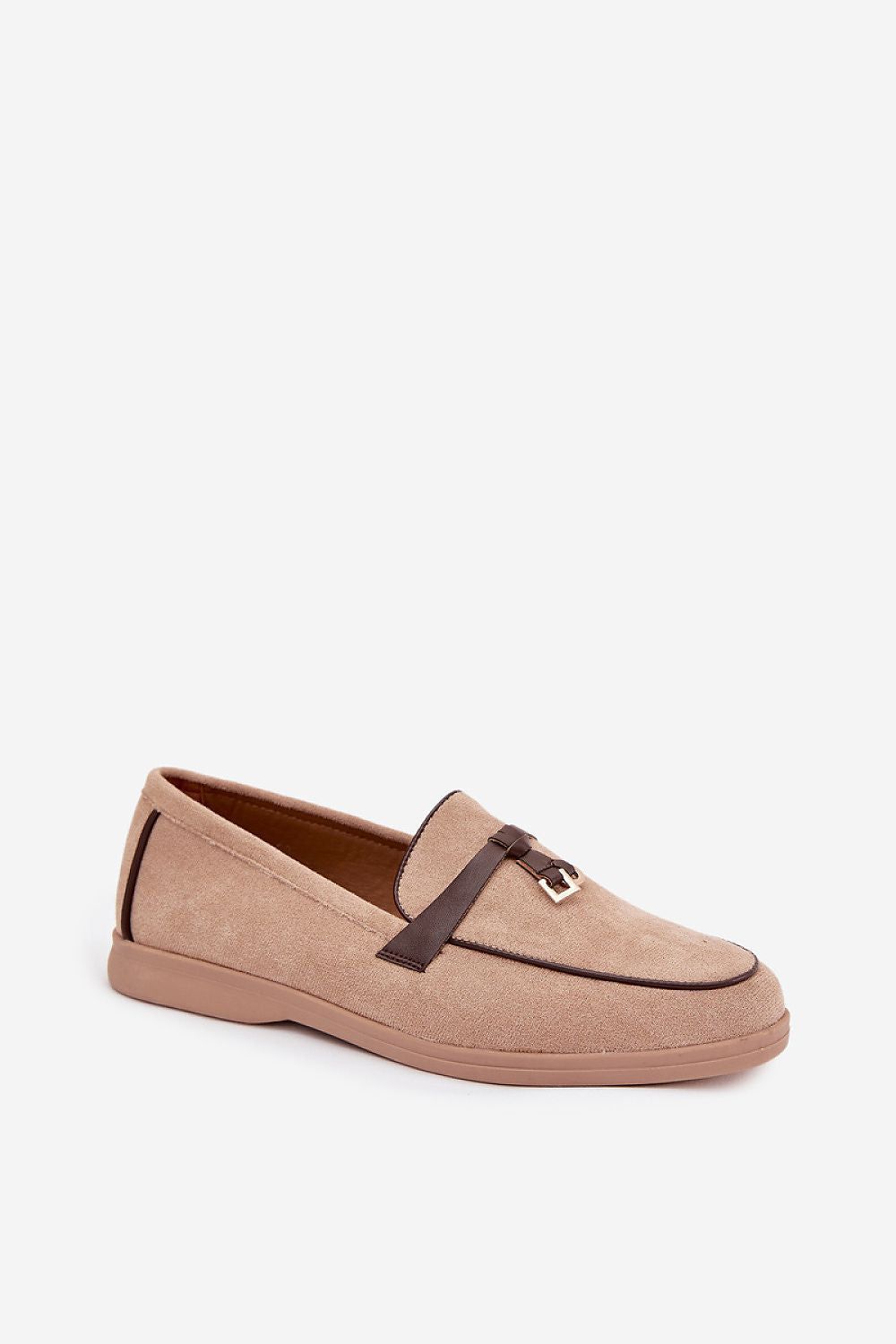 image-Women's Eco Suede Loafers - Flat Heel Mocassins