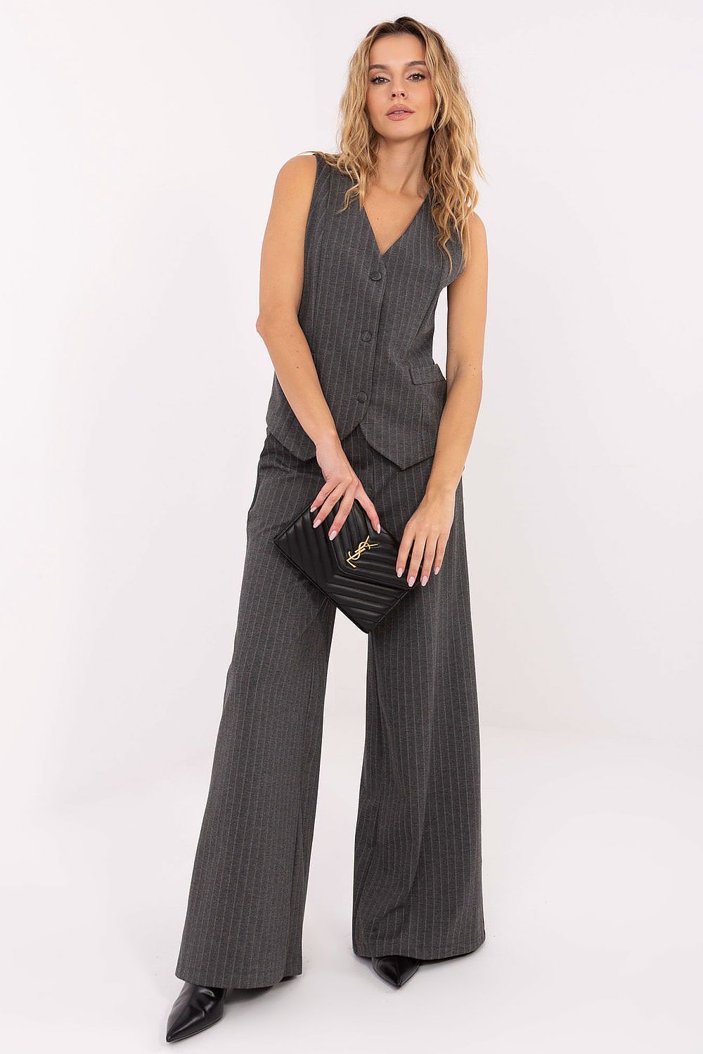 image-Women's Striped Nylon Vest