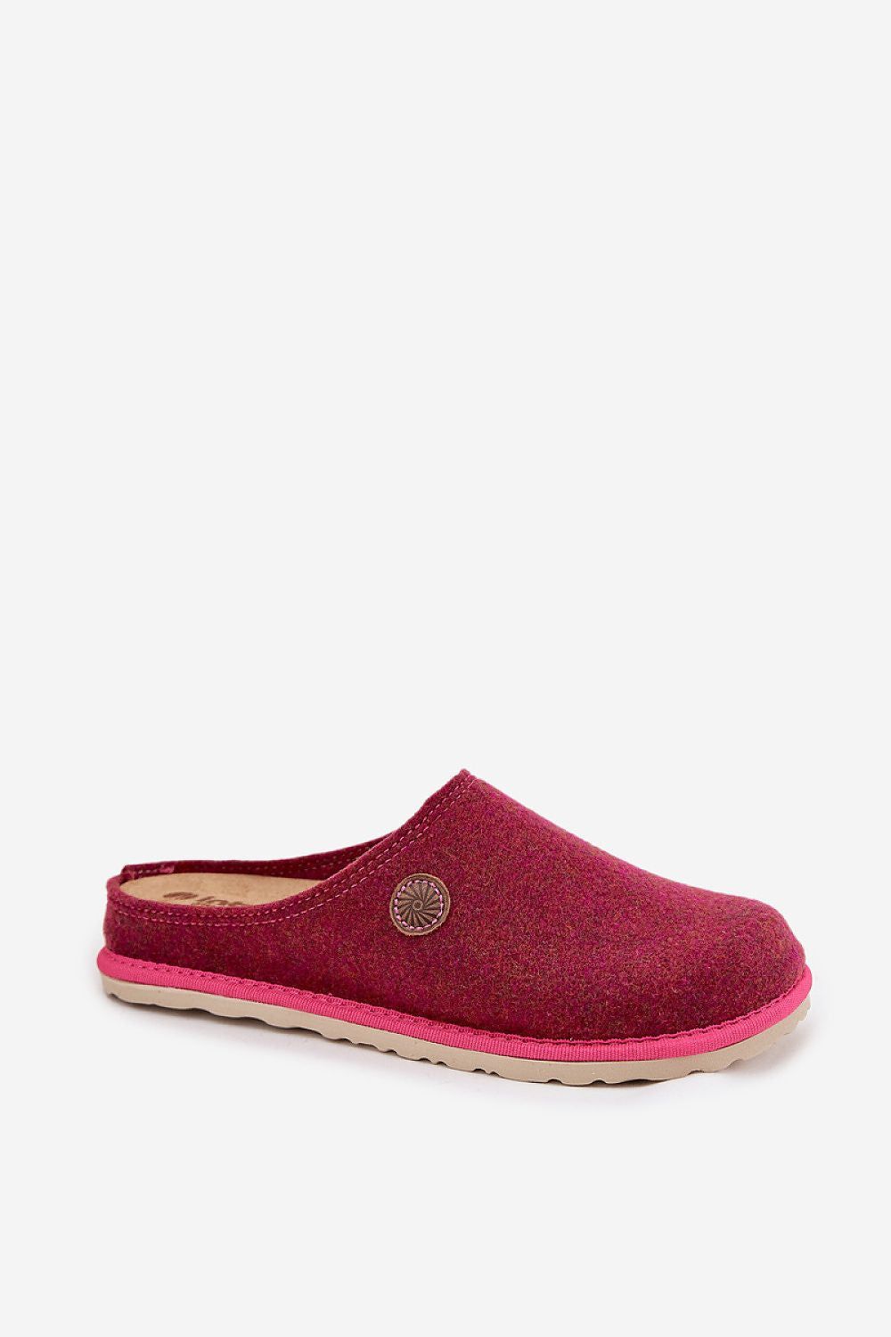 image-Inblu Women's Felt Slippers with Leather Insole