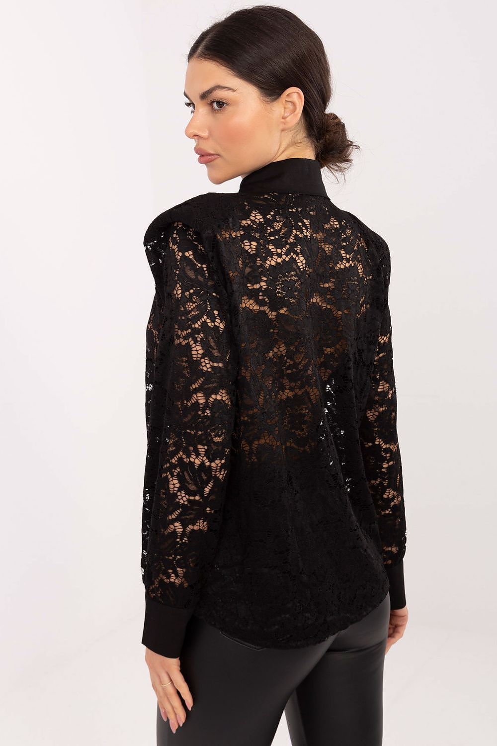image-Italy Moda Women's Lace Long Sleeve Shirt