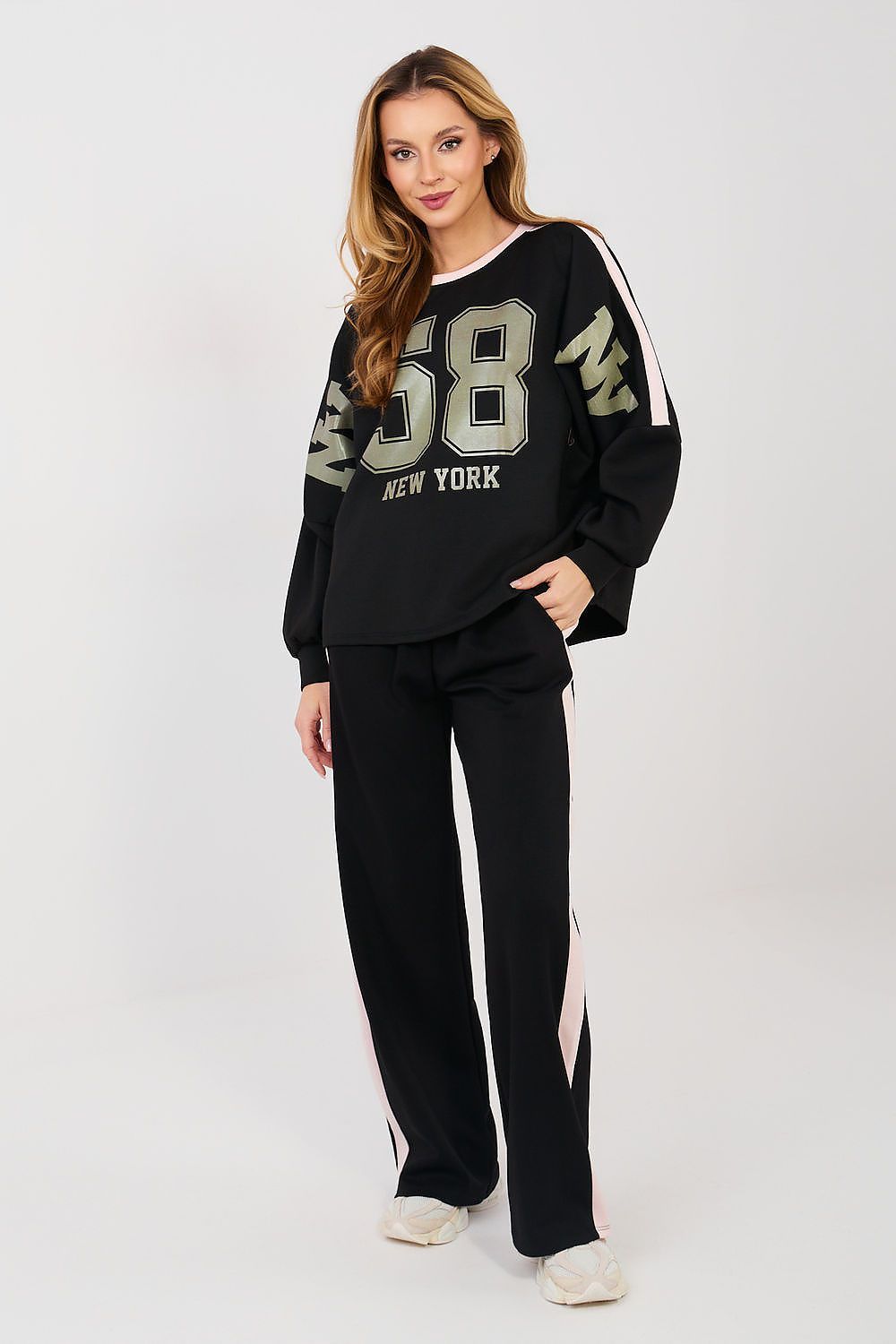 image-Rue Paris Women's Tracksuit Set - Sweatshirt and Pants One Size