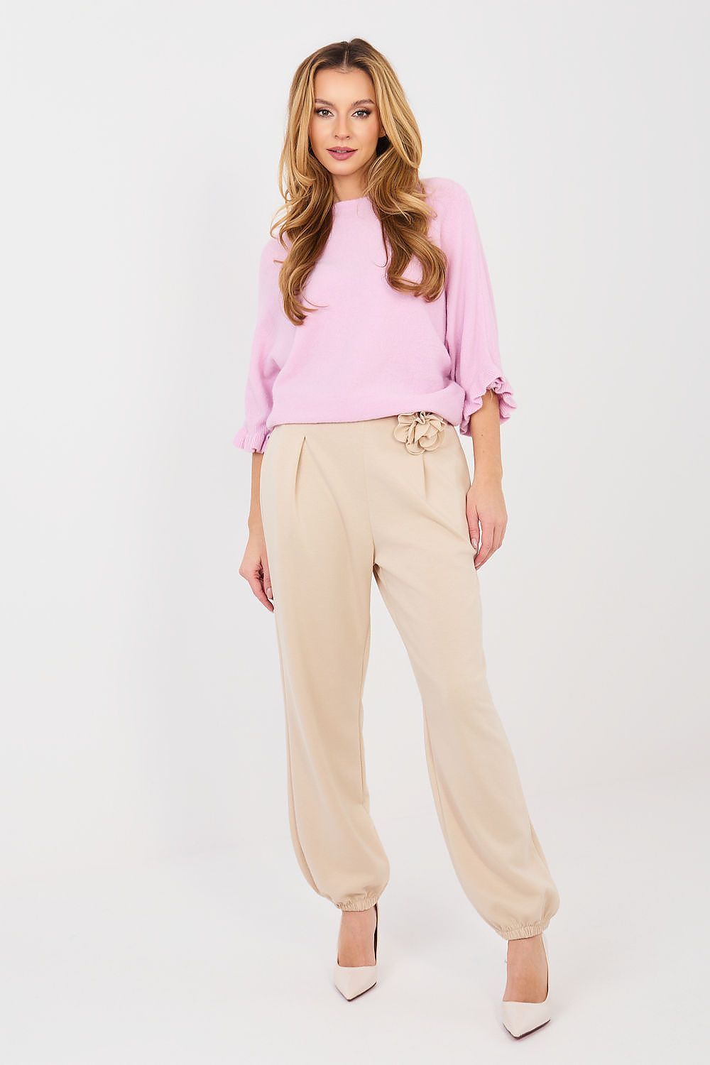 image-Italy Moda Women's Tracksuit Trousers with Brooch - One Size