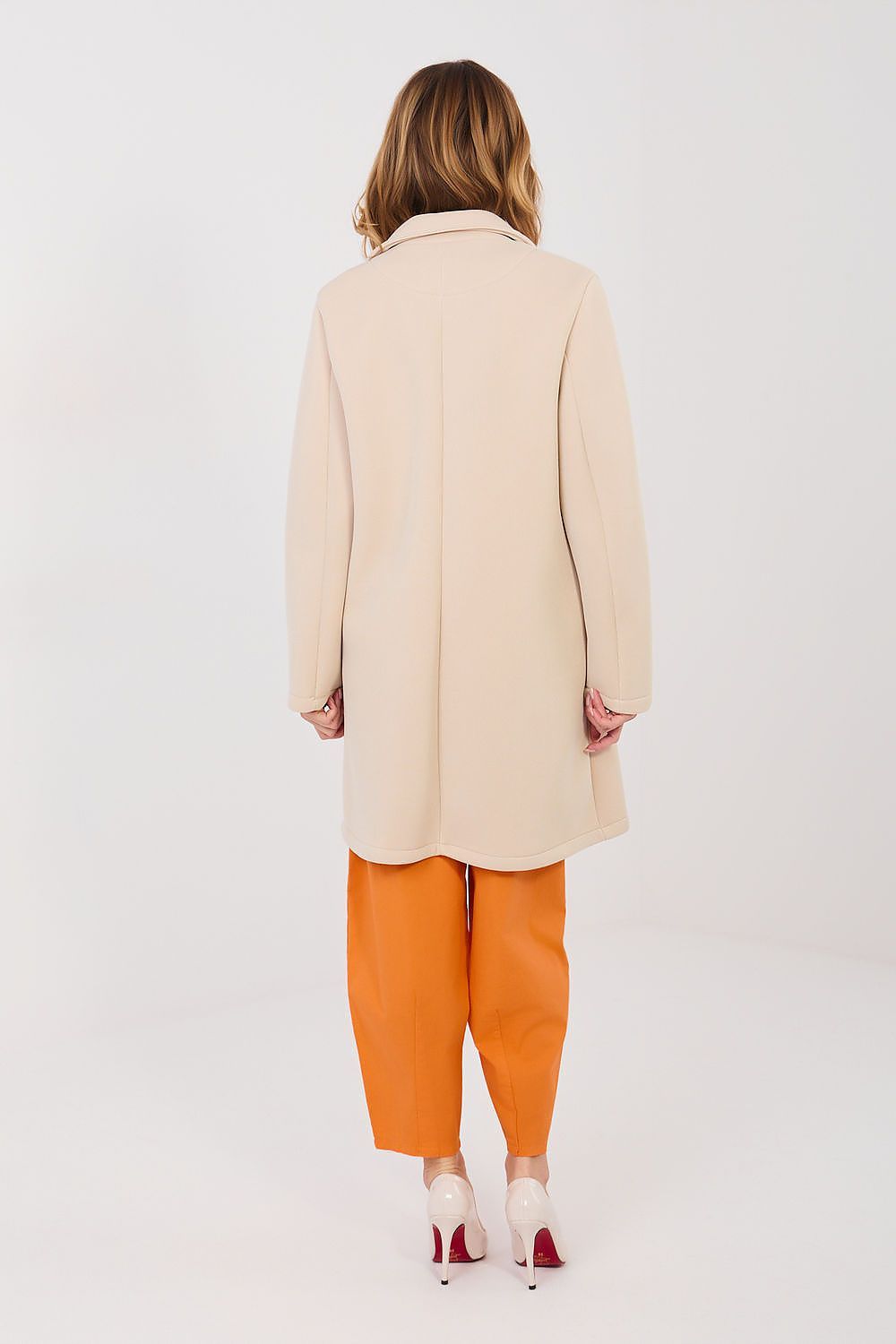 image-Rue Paris Women's Transitional Coat with Brooch - One Size