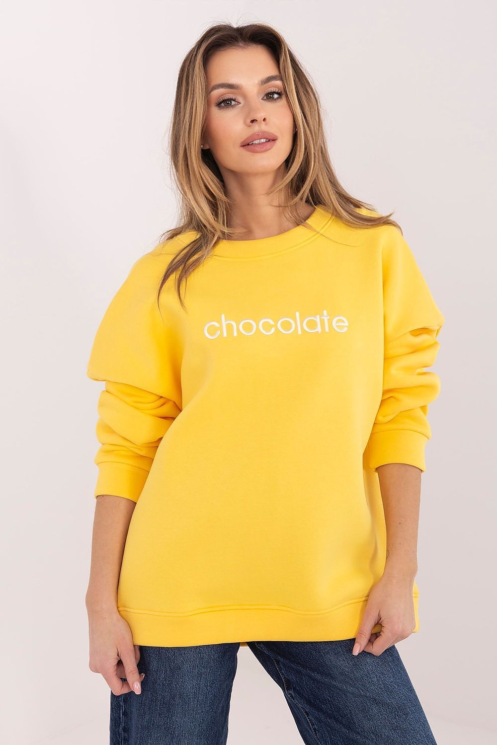 image-Sweatshirt Rue Paris Women's Cotton Embroidered 