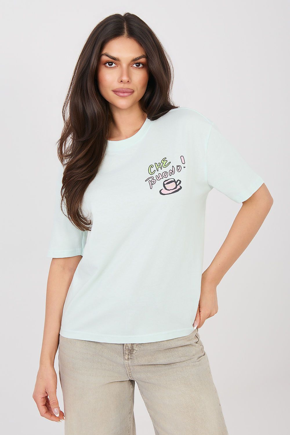 image-Sublevel Women's Sleeveless Cotton T-Shirt with Graphic Print 