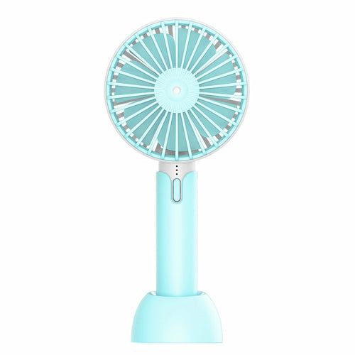 image-USB Mini Silent Desktop Fan - 3-Speed Oscillating Portable Fan