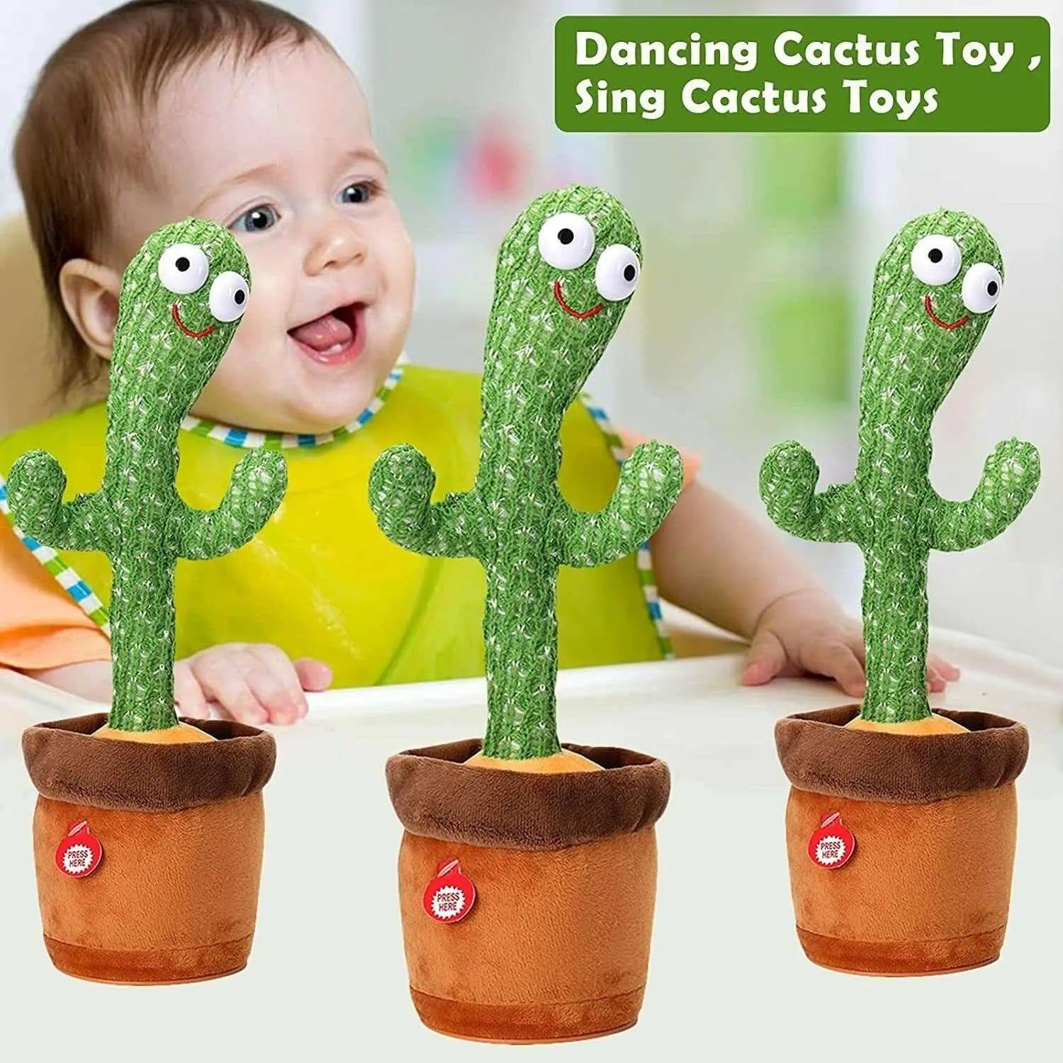 image-Dancing Cactus Repeat Talking Toy with Music & Lights