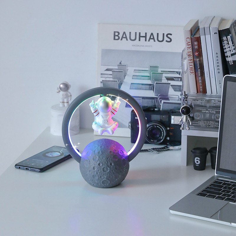 image-Magnetic Levitation Astronaut Bluetooth Speaker - RGB LED 360° Sound