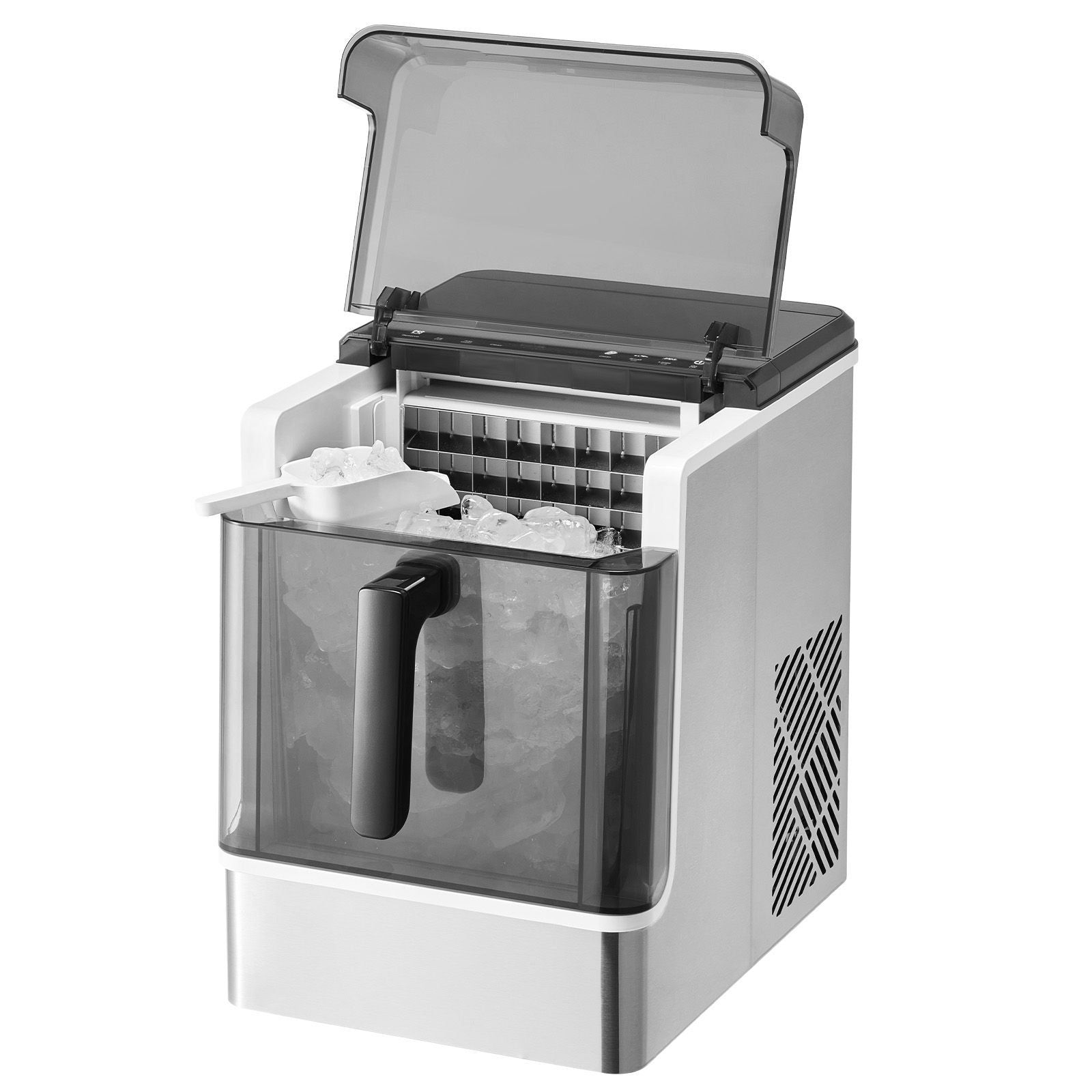 image-VEVOR Countertop Ice Maker, 32 Cubes 15 Mins, 46lbs 24Hrs