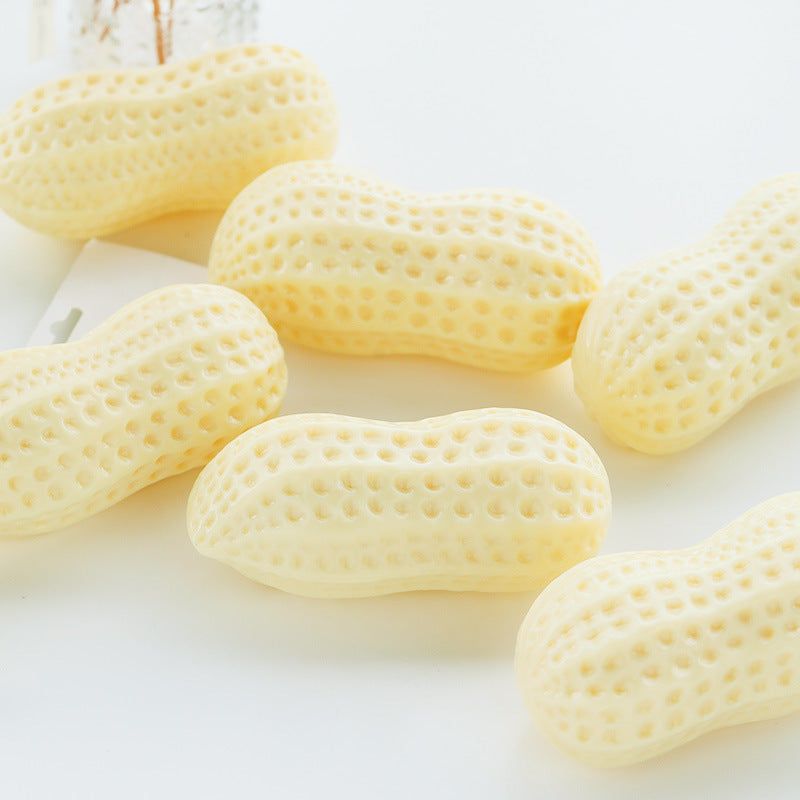 image-Peanut Dog Simulation Toy, Sounding TPR, 14x8cm, 130g 