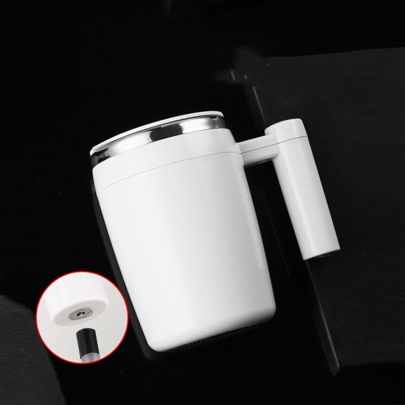 image-Fully Automatic Stainless Steel Rechargeable Water Cup - White/Black
