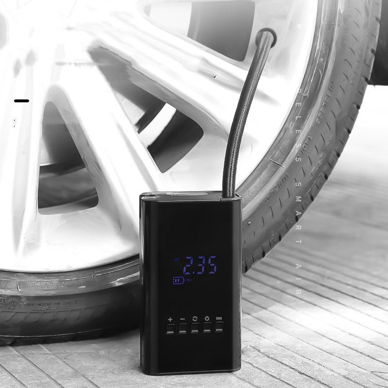 image-Car Mini Portable Smart Wireless Digital Inflator - 60W USB Rechargeable 