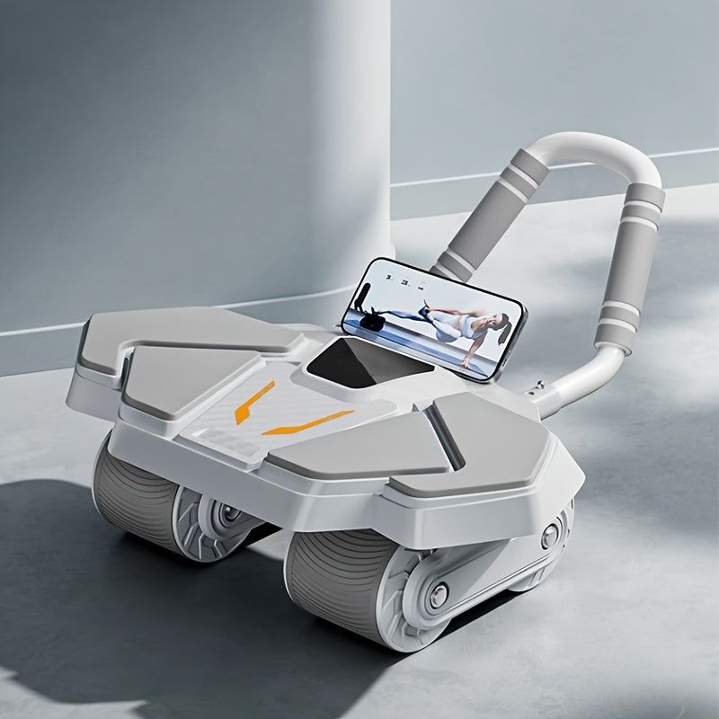 image-4-Wheel Ab Roller with Elbow Support - Grey Rebound Roller