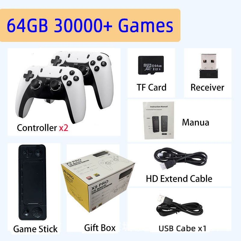 image-New X9 HD Retro Game Console with HDMI Interface
