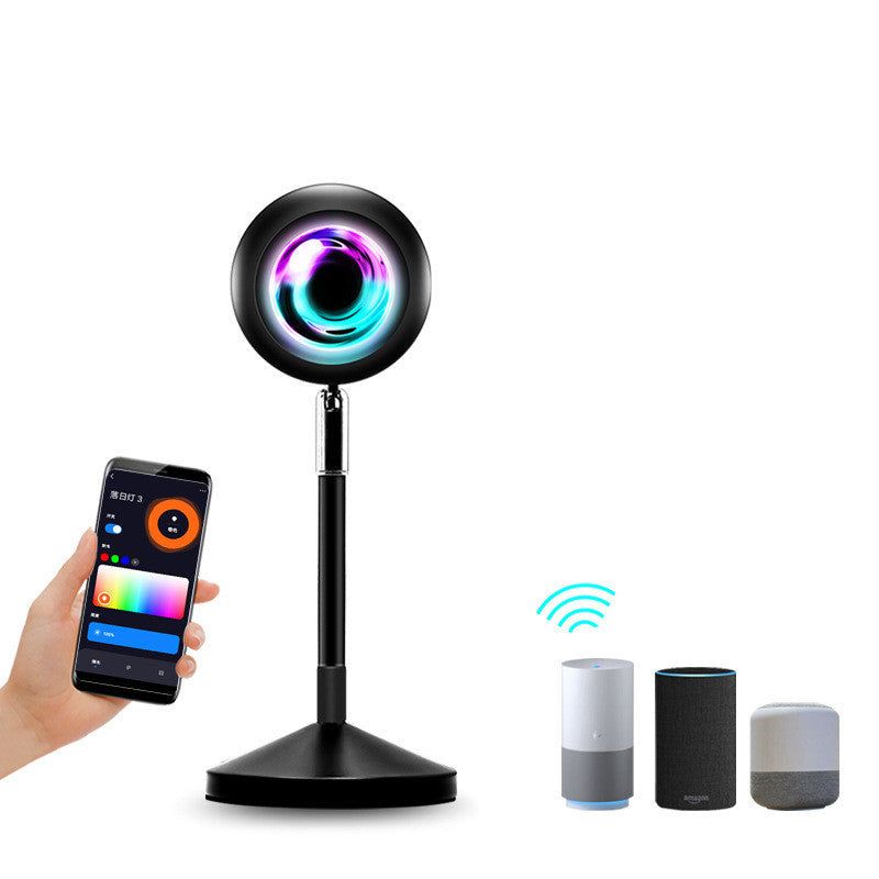 image-Sunset Projection Lamp - Adjustable Night Light Wall Decor 5V USB