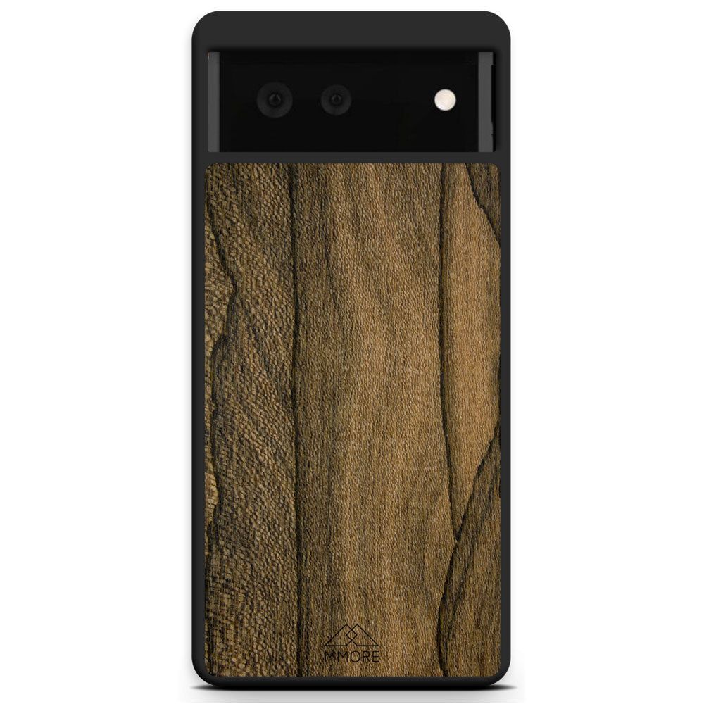 image-Ziricote Wood Phone Case - Handmade Slim Wooden Cover 