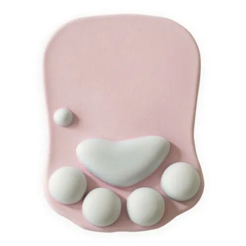 image-3D Cat Paw Mouse Pad - Silicone Ergonomic Wrist Rest Support