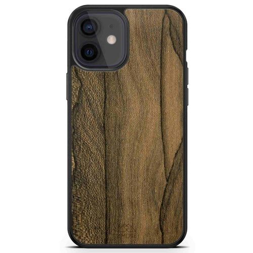 image-Ziricote Wood Phone Case - Handmade Slim Wooden Cover 